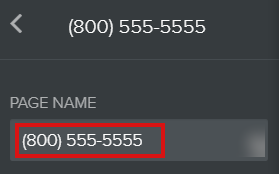 Field to edit the phone number
