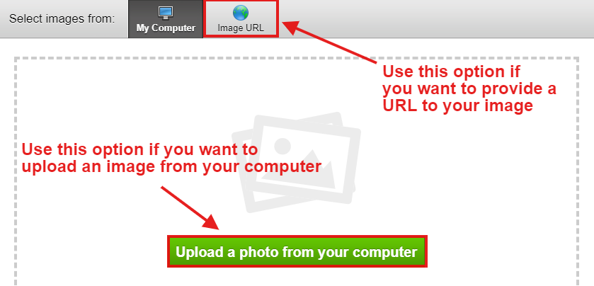 Image URL button