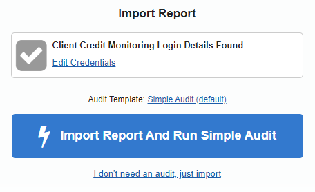Import report and simple audit button